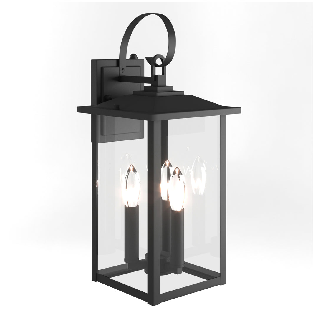 Lawyettle Dusk to Dawn Outdoor Wall Light 3-Light, 20" Outdoor Light Fixture, Black Exterior Wall Lantern, Automatic Switch, Waterproof Outside Wall Sconce for House Porch Patio #MX7004