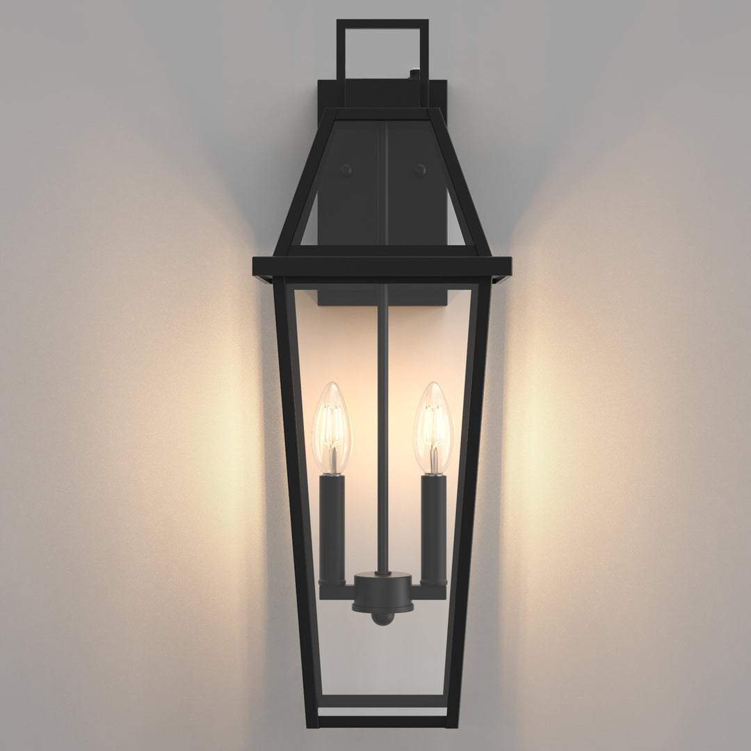 Solstice 1 - Light 18.4"H Tempered Glass Outdoor Wall Light With Dusk To Dawn #7075