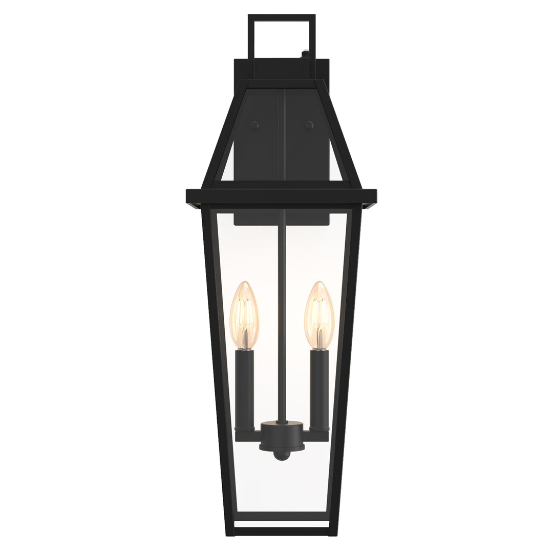 Solstice 1 - Light 18.4"H Tempered Glass Outdoor Wall Light With Dusk To Dawn #7075