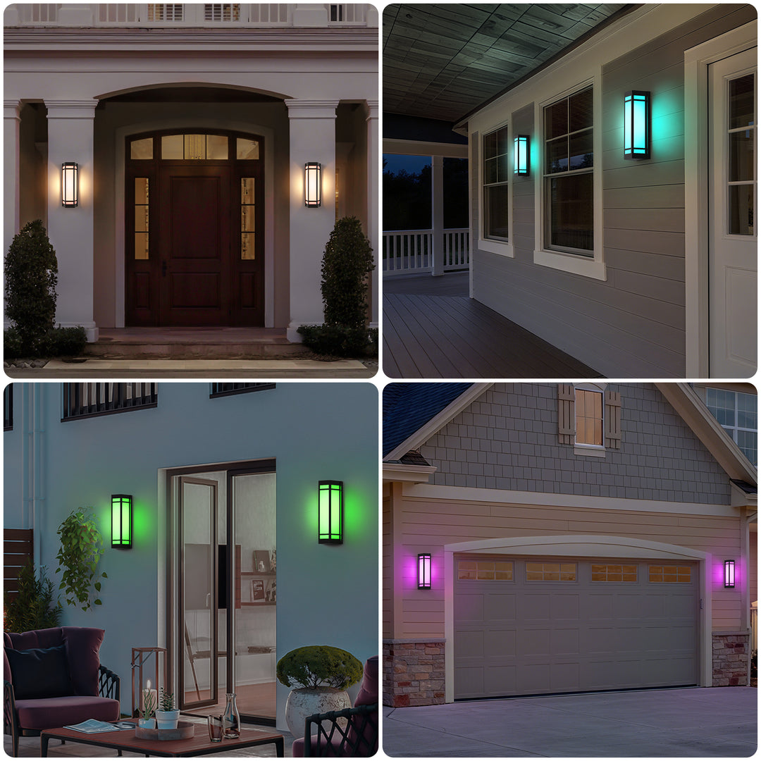 Solstice 15" Outdoor Rgb Wall Light With Remote&App #7078