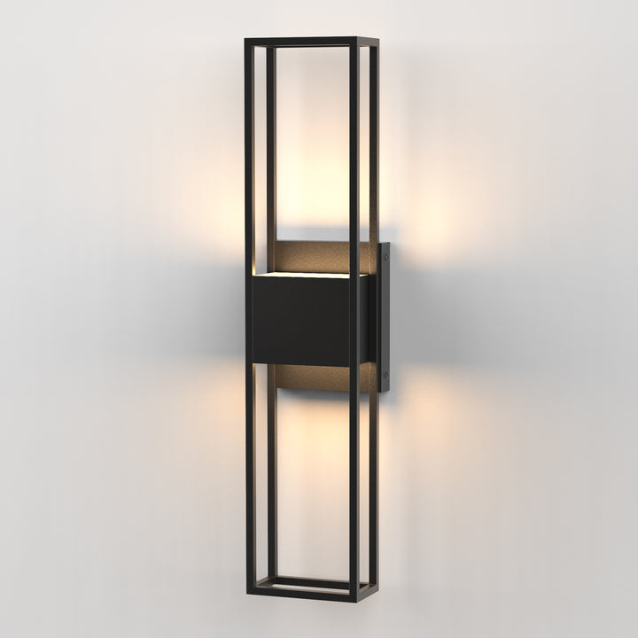 Modern Outdoor Wall Lights, 27.56IN Large Wall Sconce - 3000K Warm White Integrated LED Exterior Lighting Fixture, Waterproof Outdoor Lantern Lights for House, Porch, Garage #7079-2BK