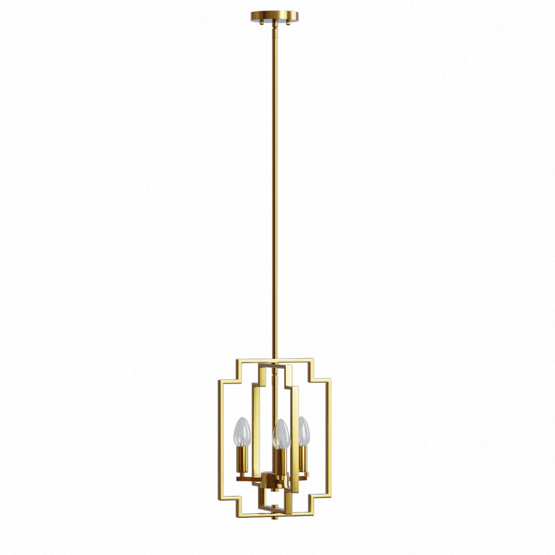 Maxax 3 - Light Lantern Square Chandelier with Wrought Iron Accent #MX1920