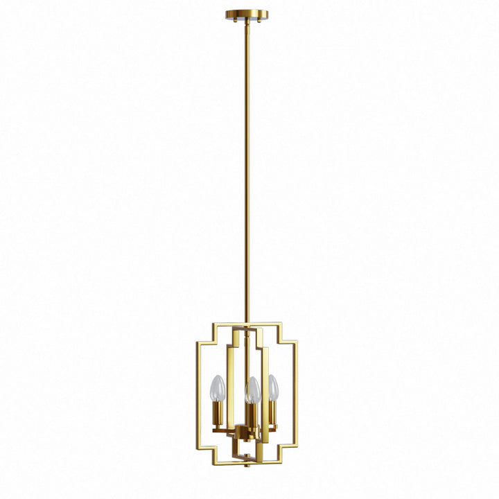 Maxax 3 - Light Lantern Square Chandelier with Wrought Iron Accent #MX1920