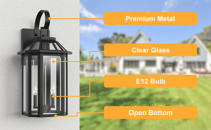 Solstice Matte Black Outdoor Wall Lantern With Tempered Glass #7065