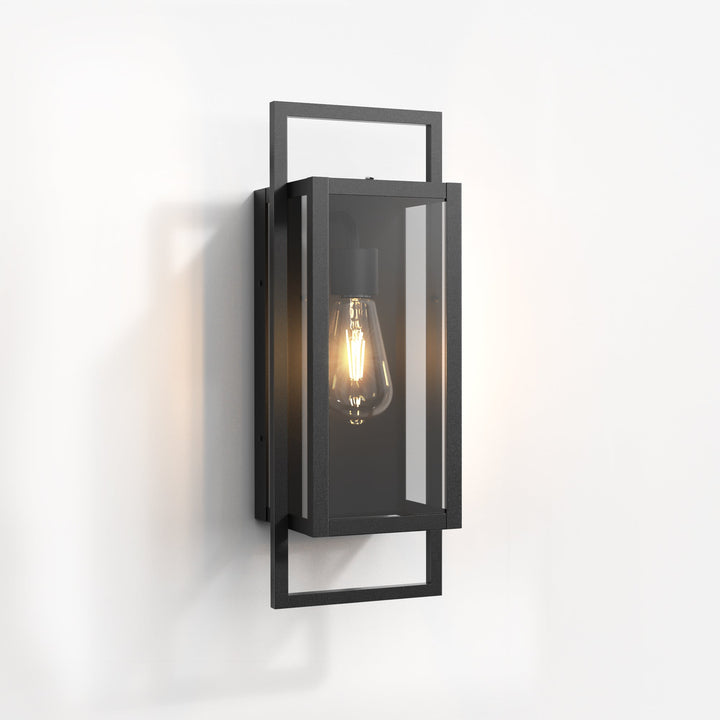 Solstice 1 - Light Glass Outdoor Wall Lantern with Dusk to Dawn #7057