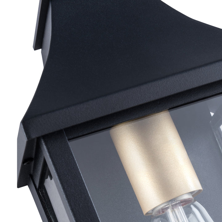 1 - Light Glass Outdoor Wall Lantern with Dusk to Dawn #7008