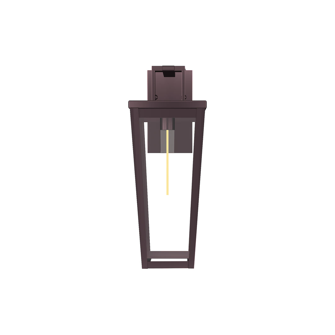 Solstice 16''H Black Wrought Iron Clear Tempered Glass Outdoor Wall Light With Dusk To Dawn #OW7097