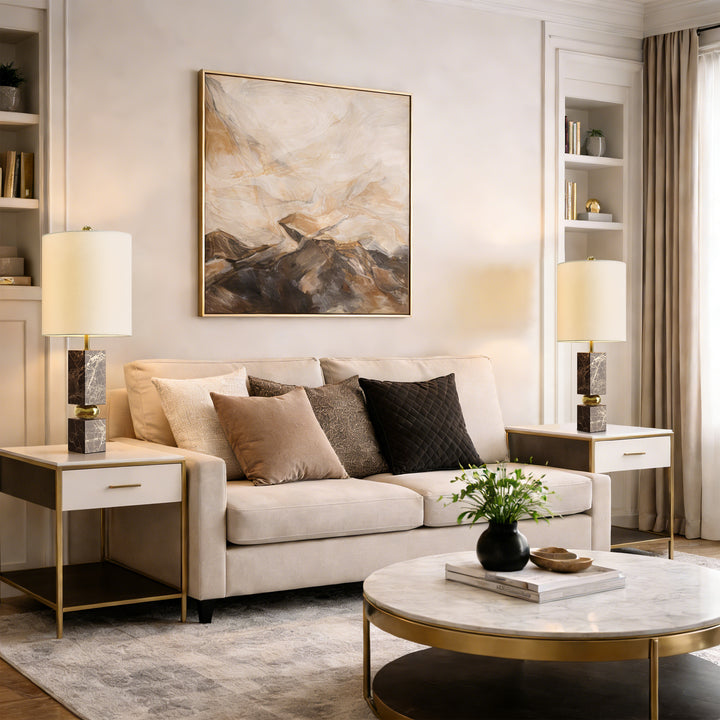 Lustre 25 "Hardware + Marble Desk Lamp #T273