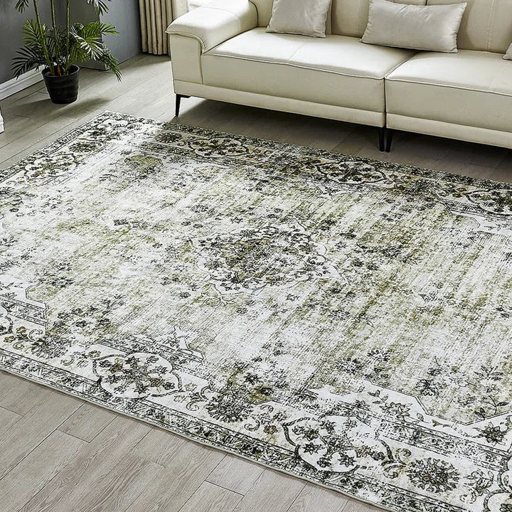 Faux Cashmere Green Vintage Rugs #AZJL301