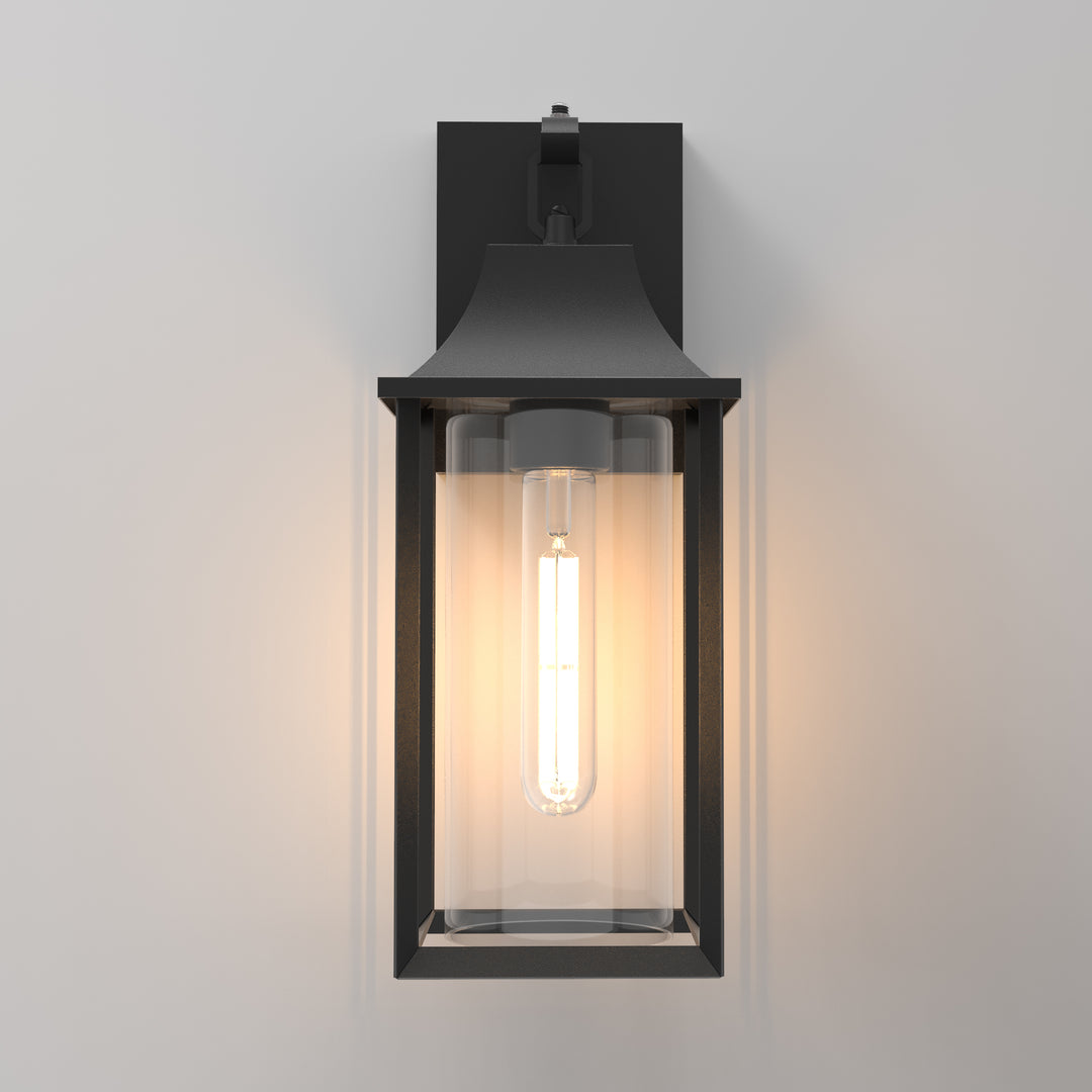 Solstice  1 - Light 18" H Glass Outdoor Wall Lantern With Dusk To Dawn #7058