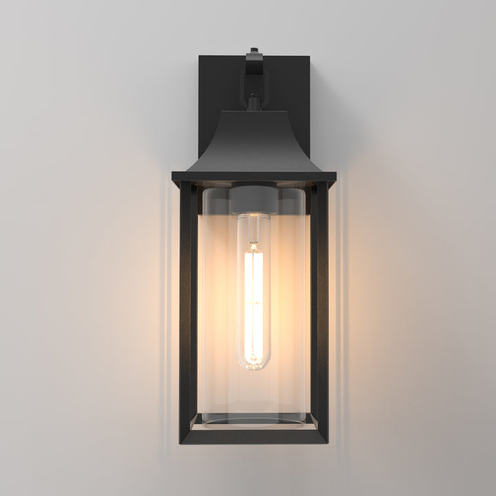 Solstice  1 - Light 18" H Glass Outdoor Wall Lantern With Dusk To Dawn #7058
