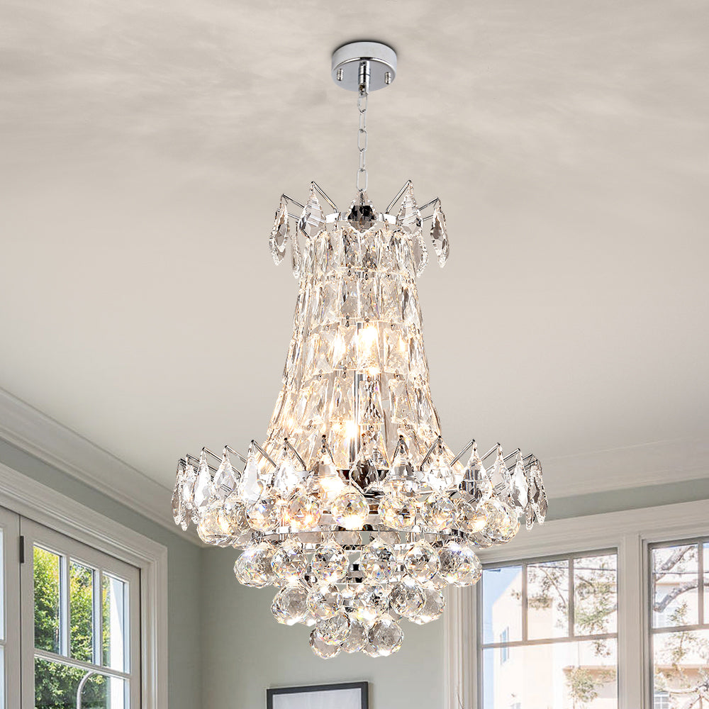 Maxax 6 - Light Unique / Statement Empire Crystal Chandelier #MX17022-P