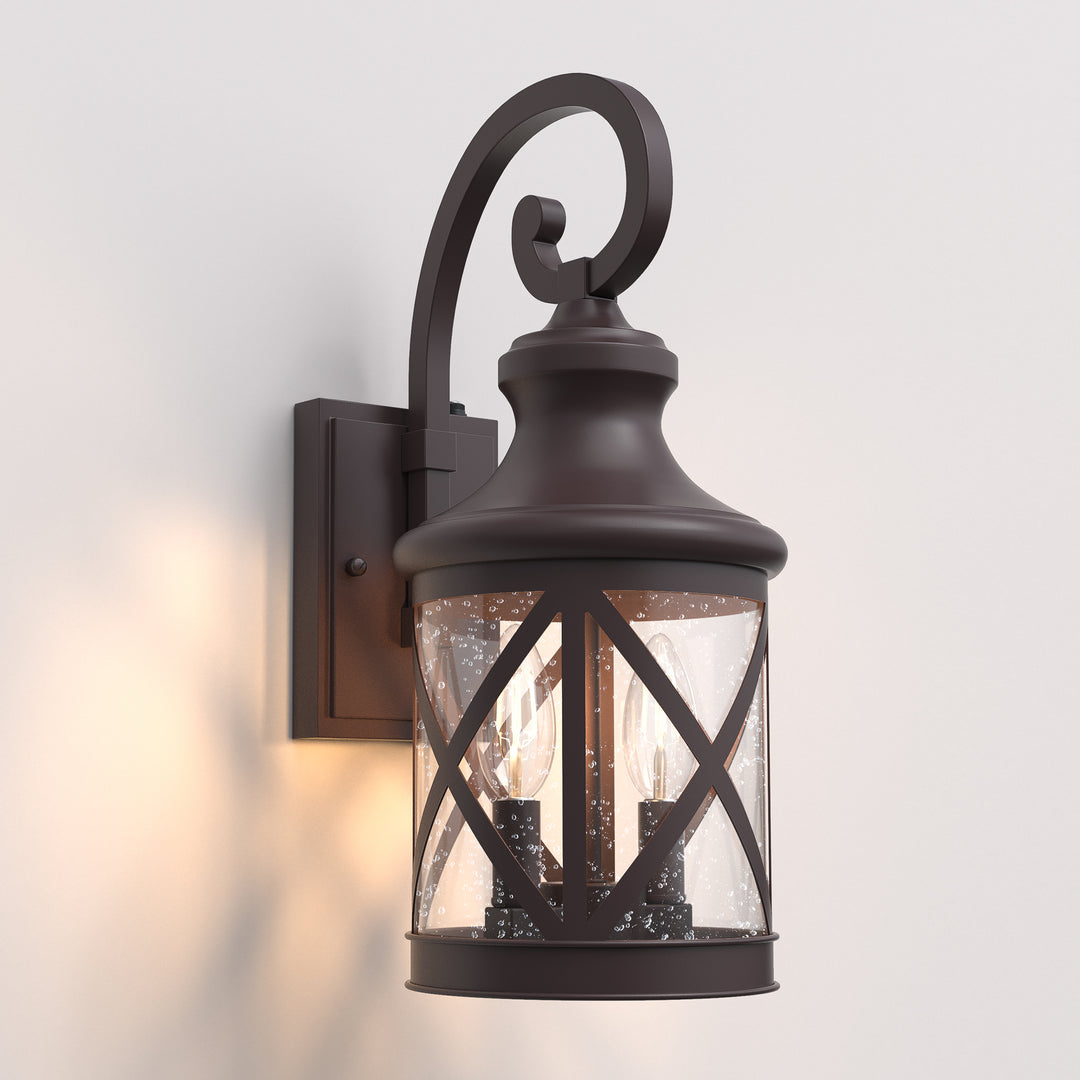 Maxax 2 Light Dusk to Dawn Outdoor Sconce Lighting #7017