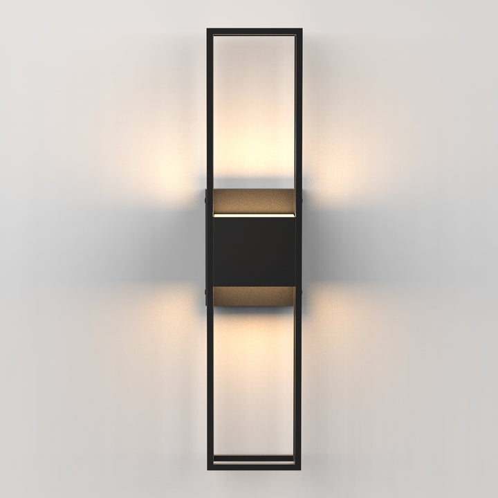 Modern Outdoor Wall Lights, 27.56IN Large Wall Sconce - 3000K Warm White Integrated LED Exterior Lighting Fixture, Waterproof Outdoor Lantern Lights for House, Porch, Garage #7079-2BK