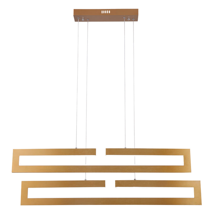 Maxax 2 - Light Unique Rectangle LED Modern Chandelier #YX-20