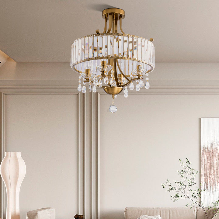 Crystal Semi Flush Mount Ceiling light