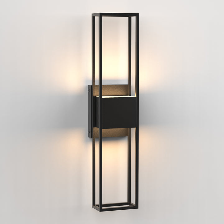 Modern Outdoor Wall Lights, 27.56IN Large Wall Sconce - 3000K Warm White Integrated LED Exterior Lighting Fixture, Waterproof Outdoor Lantern Lights for House, Porch, Garage #7079-2BK
