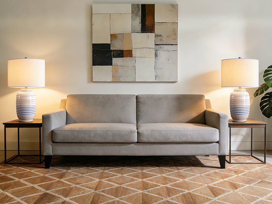 25 '' Blue Ceramic Table Lamp #T176