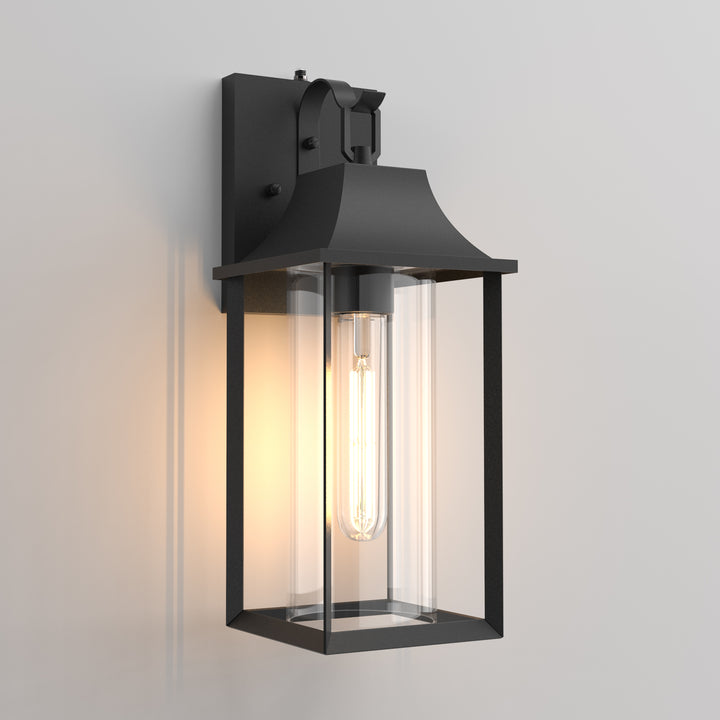 Solstice  1 - Light 18" H Glass Outdoor Wall Lantern With Dusk To Dawn #7058
