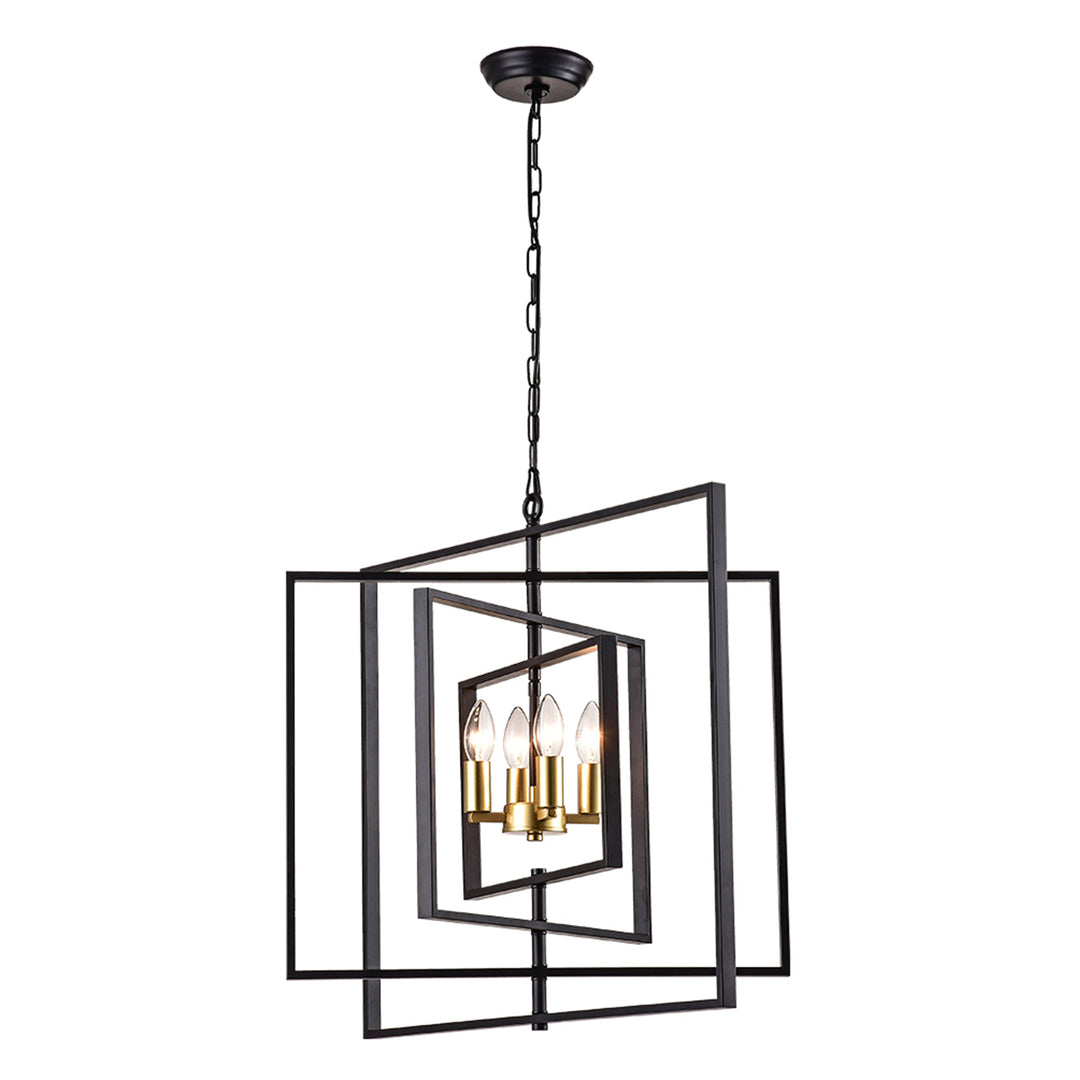 Maxax 4 - Light Lantern Square Chandelier #MX19079-4-P