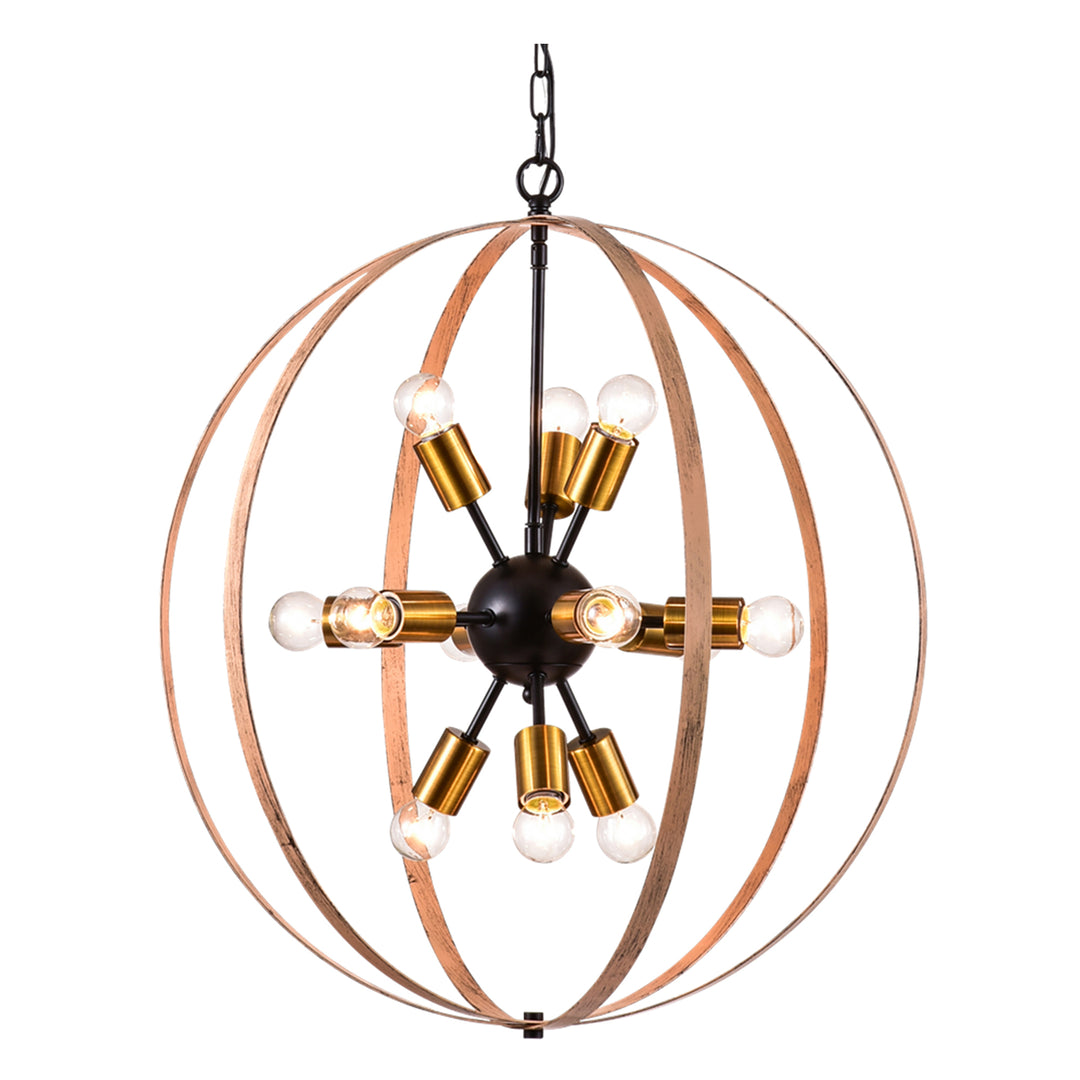 Maxax 12 - Light Dimmable Lantern Globe Chandelier #MX19060