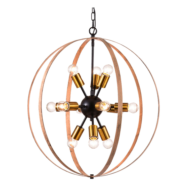 Maxax 12 - Light Dimmable Lantern Globe Chandelier #MX19060