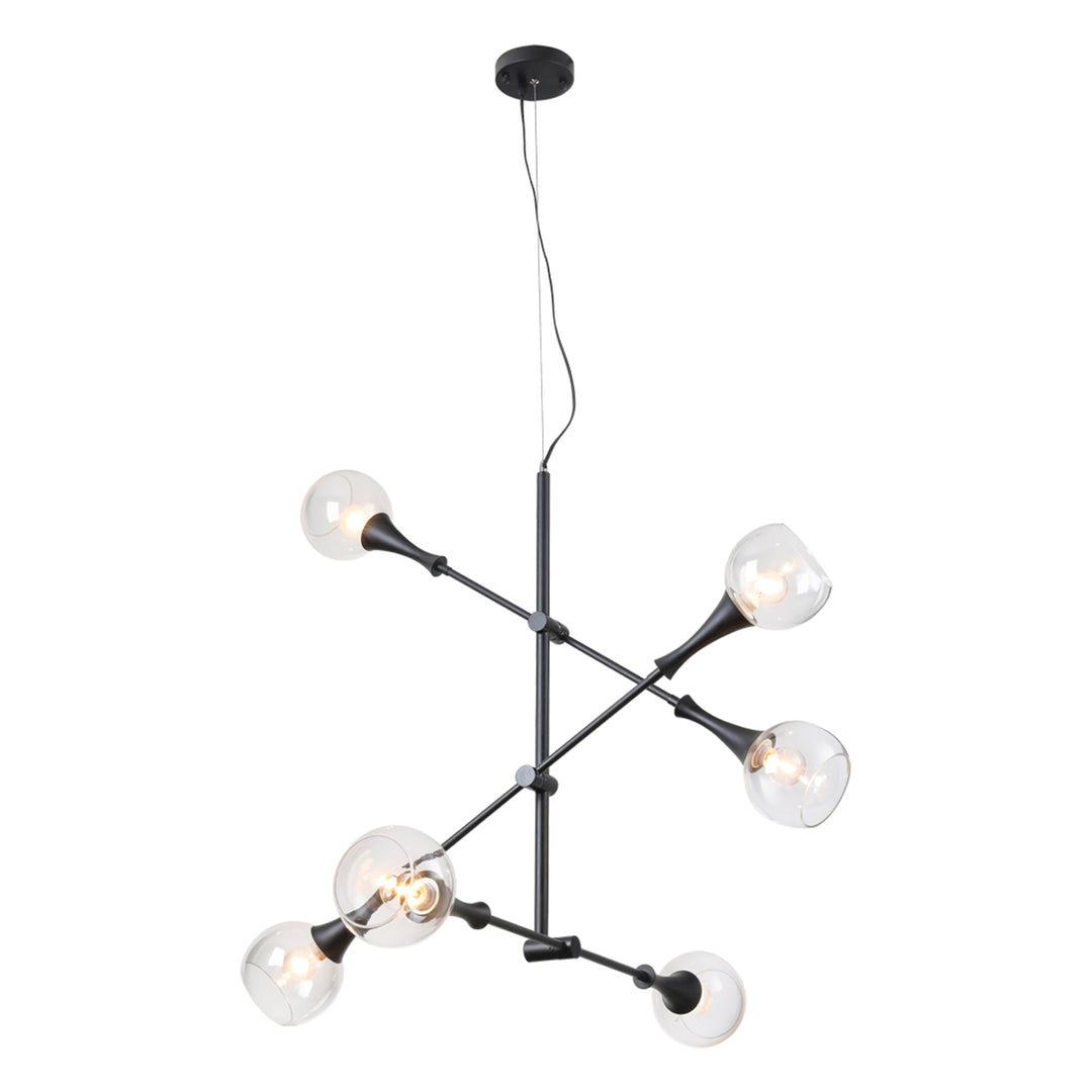 Maxax 6 - Light Sputnik Modern Linear Chandelier #MX19058-6-P