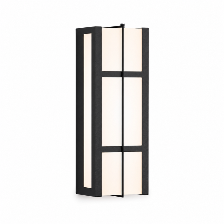 Terrain 15.75'' H Black Iron Dimmable LED Outdoor Wall Light with Dusk to Dawn and Clear Tempered Glass #OW7103
