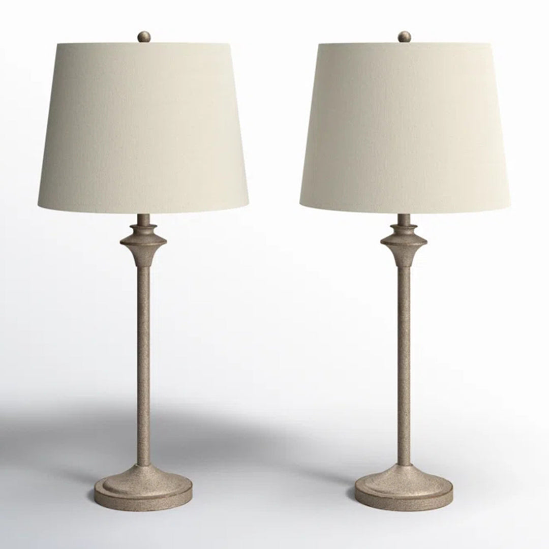 Maxax Metal Buffet Lamp with Oatmeal shade (Set of 2) #T13