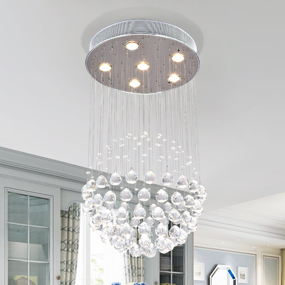 Maxax 6-Light Unique / Statement Empire Crystal Chandelier #MX16003-C-HIR