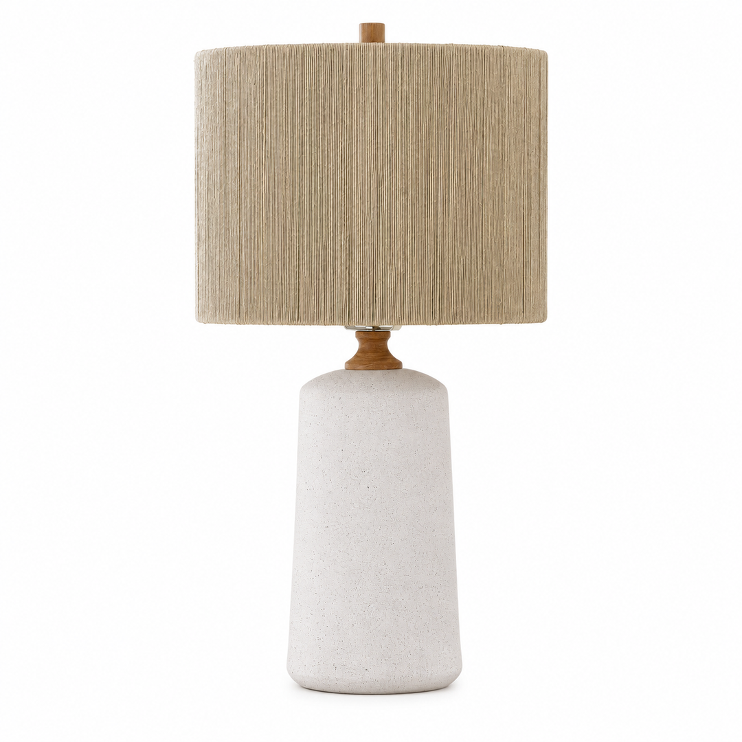 24'' White Ceramic Dimmable Natural Table Lamp For Living Room/bedroom #T209