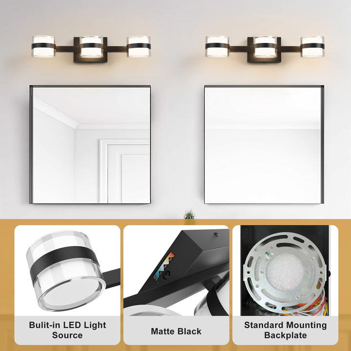 Lumin 3 - Light Dimmable LED Vanity Light #MX21046