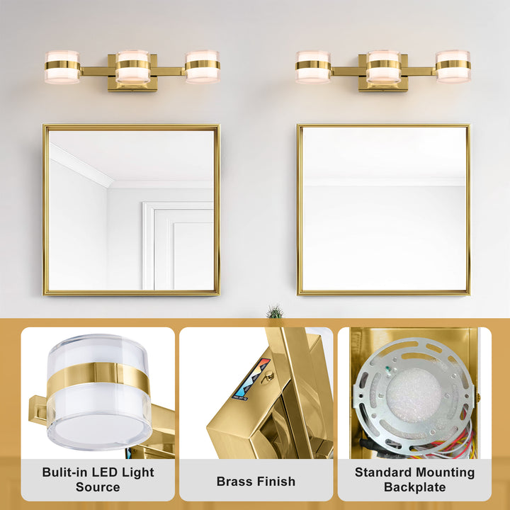 Lumin 3 - Light Dimmable LED Vanity Light #MX21046