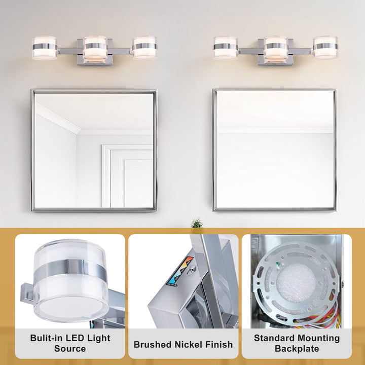 Lumin 3 - Light Dimmable LED Vanity Light #MX21046
