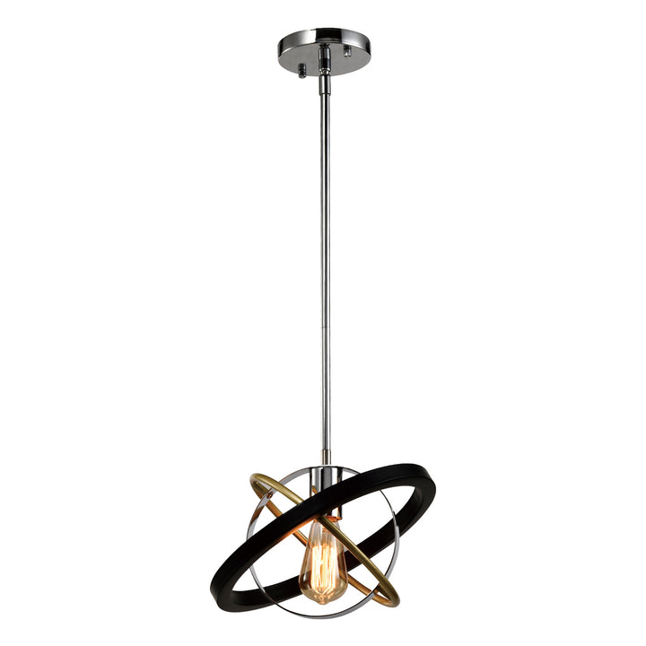 Maxax 1 - Light Unique / Statement / Lantern Cylinder Globe With Wrought Iron #MX21032