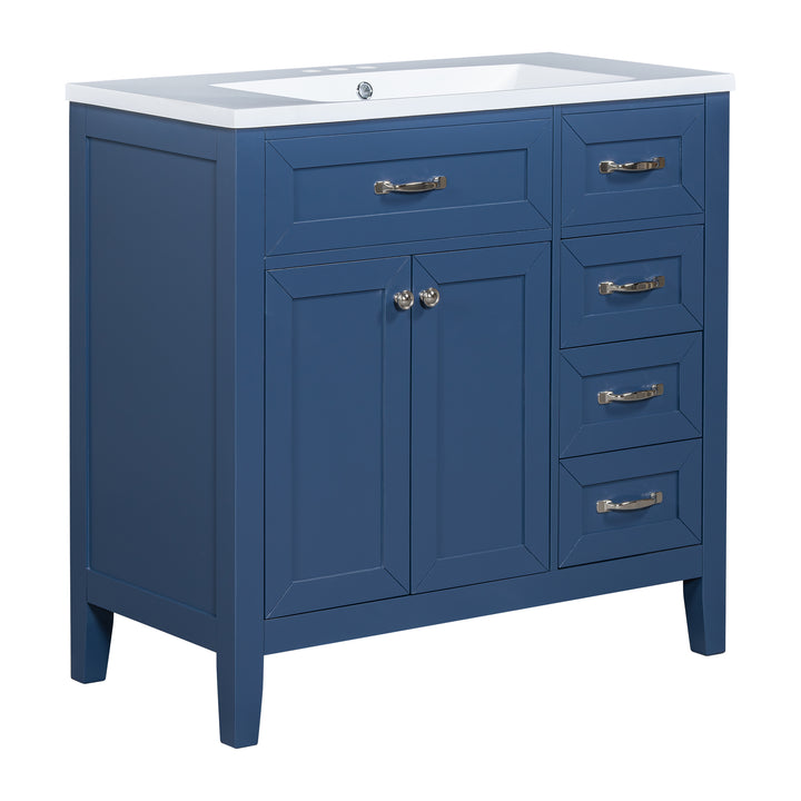 36'' Single Bathroom Vanity Cabinet With Ceramic Top #BV-007