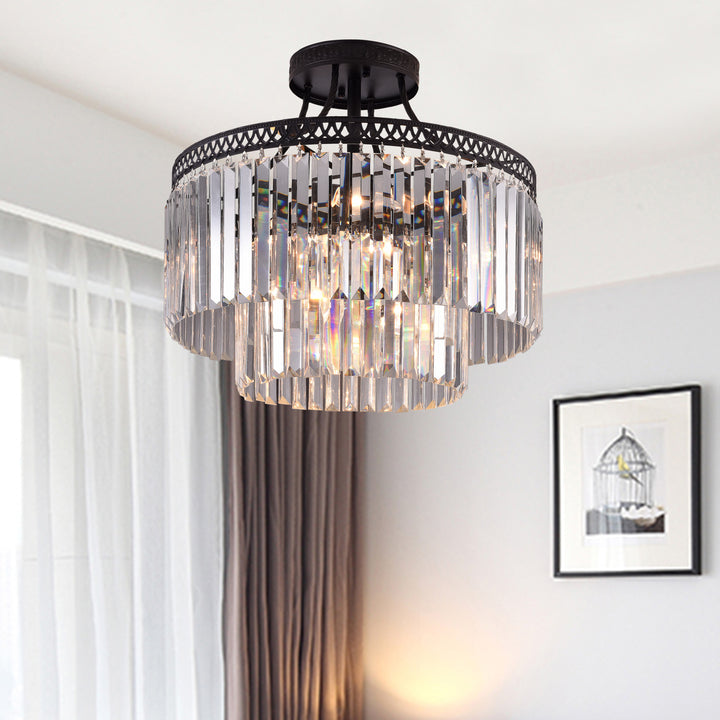 Maxax Luxury Modern Crystal Chandelier (Flush)#MX155202