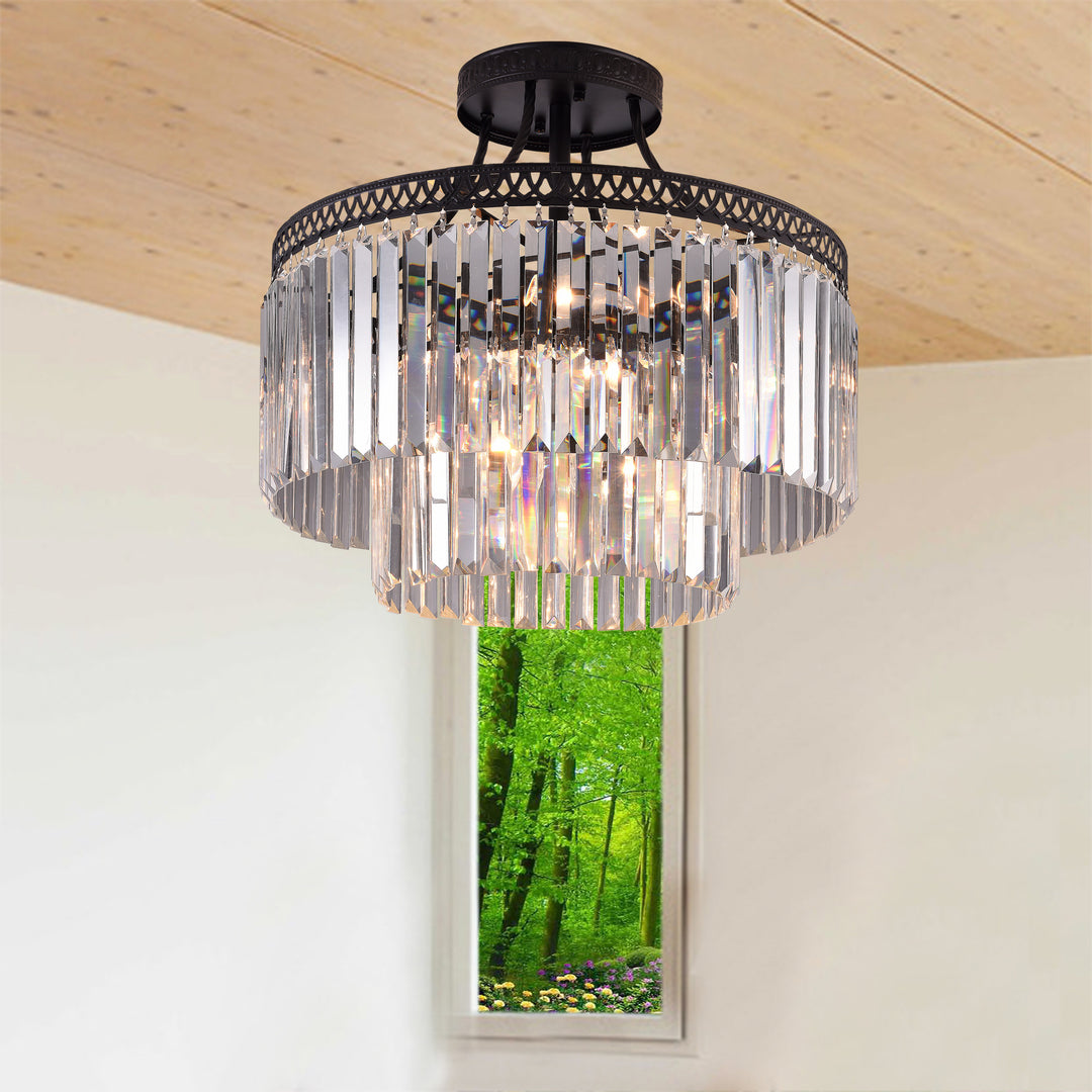 Maxax Luxury Modern Crystal Chandelier (Flush)#MX155202