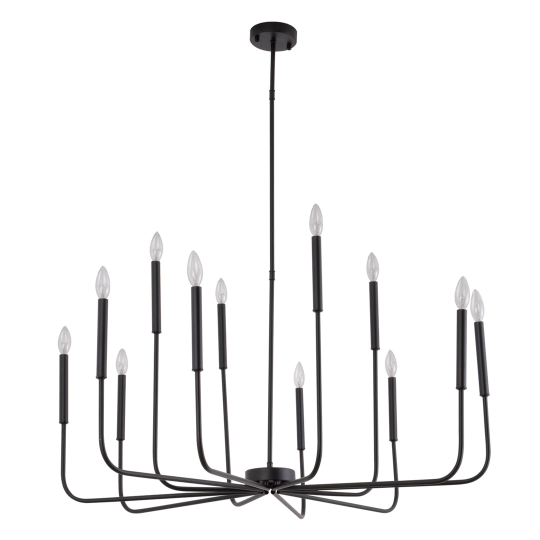 12 - Light Iron Dimmable Classic / Traditional Chandelier #19225