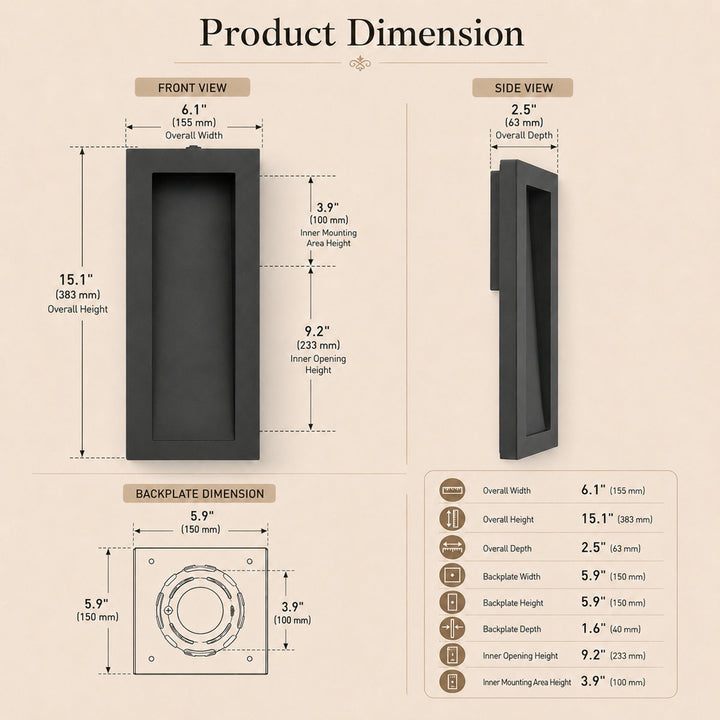 Starlight 15''H Dimmable Led Matte Black Iron Outdoor Wall Light #7085