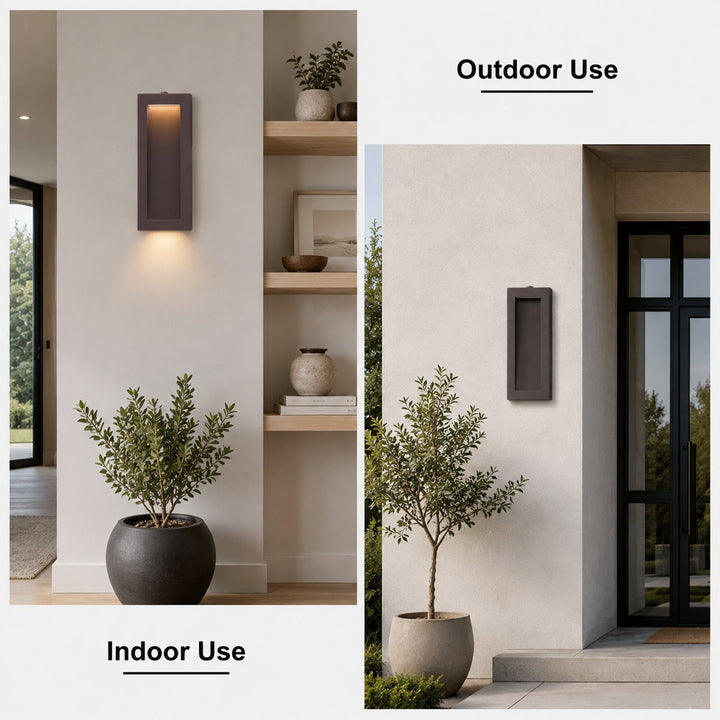Starlight 15''H Dimmable Led Matte Black Iron Outdoor Wall Light #7085