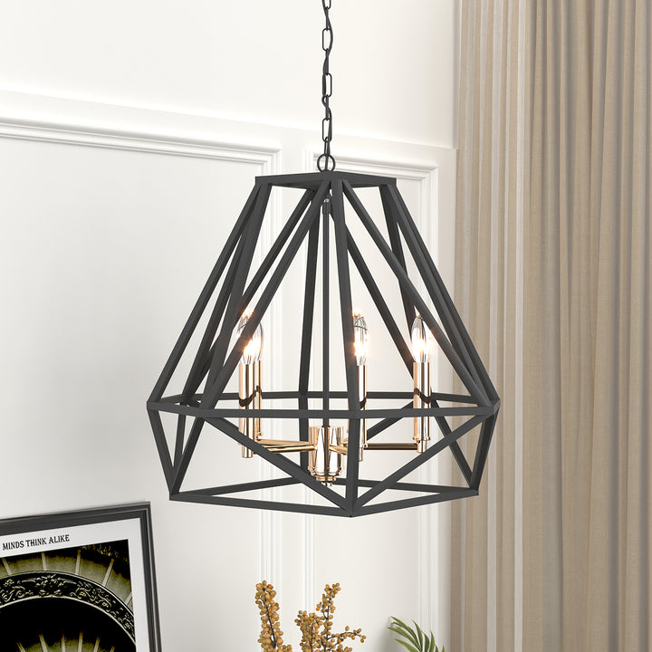 Maxax 5-Light Geometric Model Candle Chandelier #MX19006