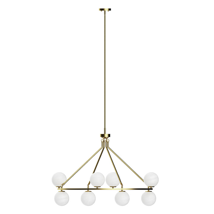 Nimbus 8-light Metal And Cloud Glass Wagon Wheel Shaded Chandelier For Living Room/bedroom #29011