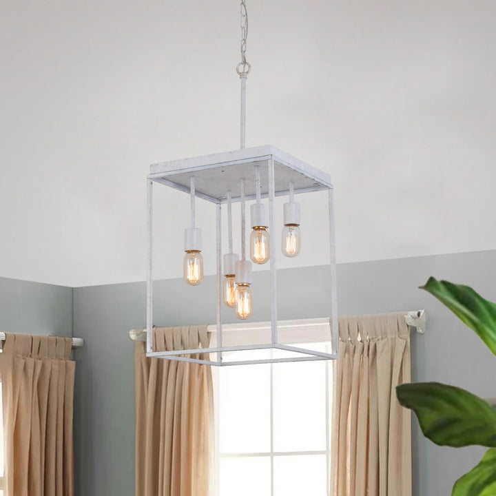 Maxax 5 - Light Square / Rectangle Chandeliers #19191-5WH