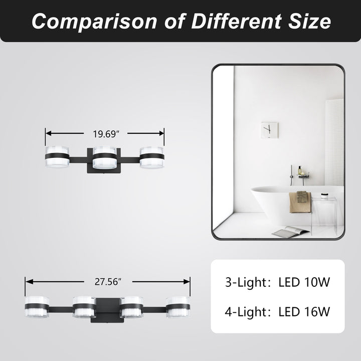 Lumin 3 - Light Dimmable LED Vanity Light #MX21046