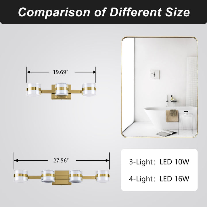 Lumin 3 - Light Dimmable LED Vanity Light #MX21046