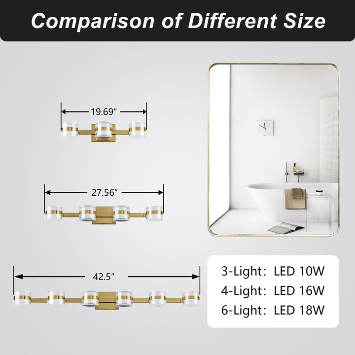 Lumin 3 - Light Dimmable LED Vanity Light #MX21046