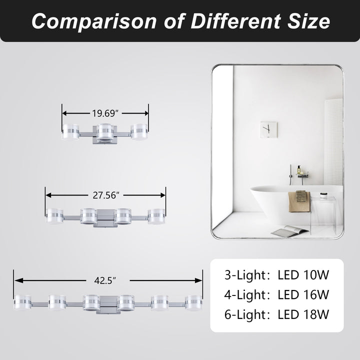 Lumin 3 - Light Dimmable LED Vanity Light #MX21046