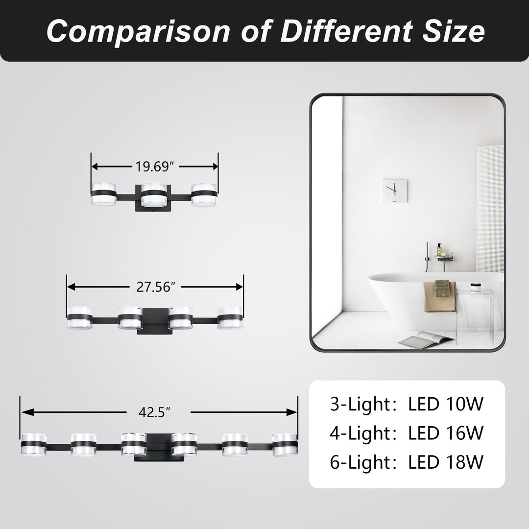 Lumin 3 - Light Dimmable LED Vanity Light #MX21046