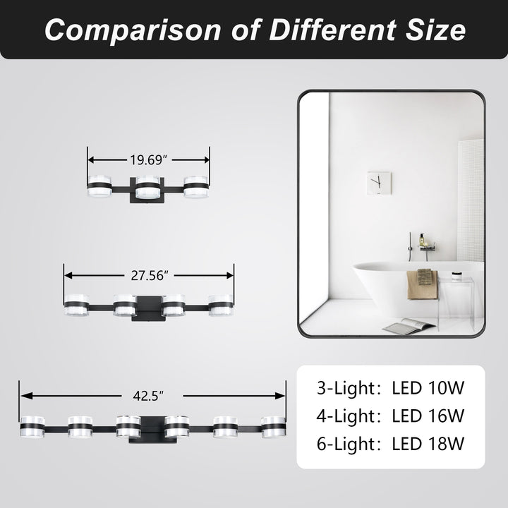 Lumin 3 - Light Dimmable LED Vanity Light #MX21046